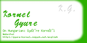kornel gyure business card